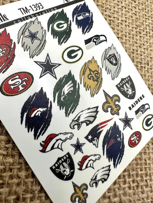 TM-1393 / Nail Decal 2D Football Teams / NFL Teams