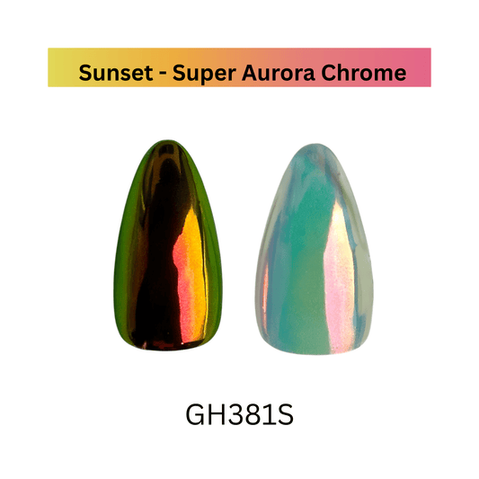 XND Products Nail Chromes & Pigments Sunset – Super Aurora Chrome Powder – Multichrome Nail Art Pigment