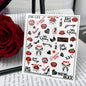 New Max 2D Nail Decal CW-132 / Nail Decal 2D/ Sexy / Lipstick/ Love