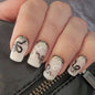 TM-1181 / Nail Decal 2D Black & White Elements, Snake - Xochi Nail Designs LLC