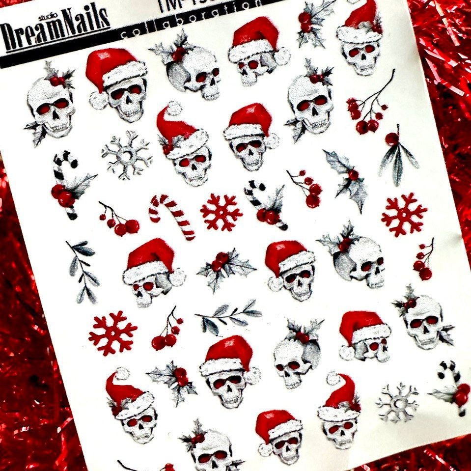 TM-1334 / Nail Decal 2D/ Creepy Christmas / Spooky Christmas - Xochi Nail Designs LLC