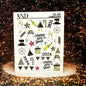 XND Products 2D Nail Decal CL-26 / Nail Decal 2D/ New Year’s Eve Nails / New Year’s Nail Decals