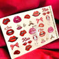 3D-330 / Nail Decal 3D/ Valentine Kiss / Red Lips - Xochi Nail Designs LLC