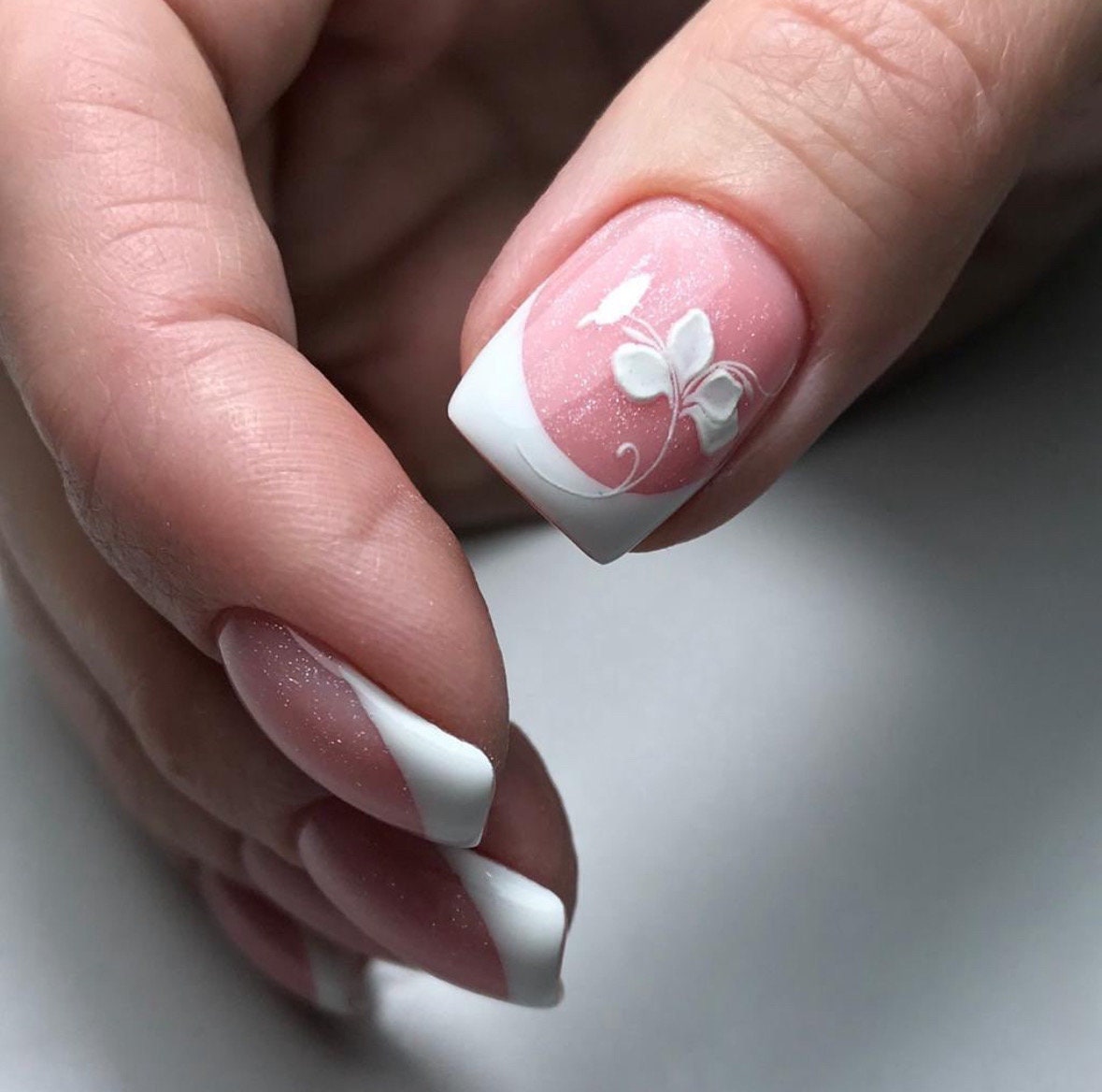 3D-323 / 3D Nail Decal/ White Elements - Xochi Nail Designs LLC