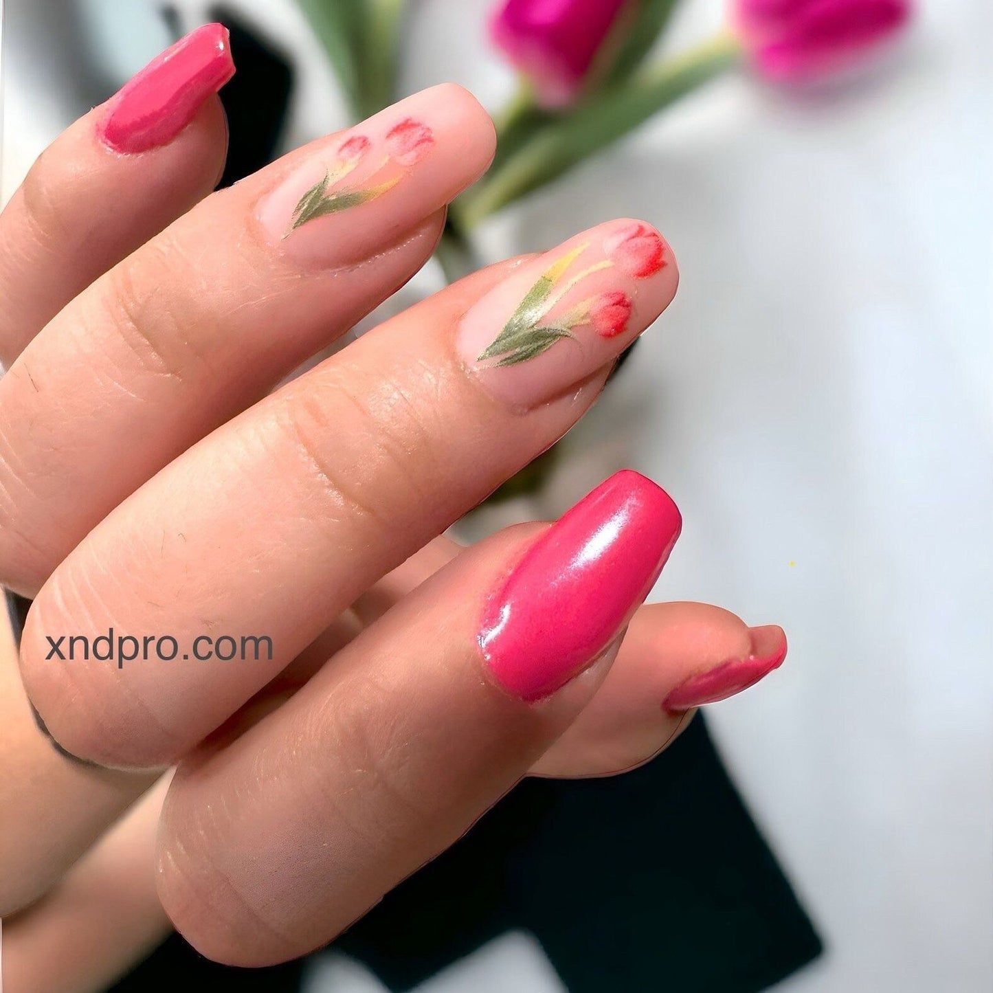 CL-48 / Nail Decal 2D/ Floral Nails /Spring Nails/ Tulips - Xochi Nail Designs LLC