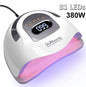 380W Professional Nail Dryer LED UV Lamp for Nails Gel Polish Dryer Light, Gel Curing Nail Art Accessories