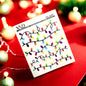 XND Products 2D Nail Decal CL-147 Christmas Lights Nail Water Decals