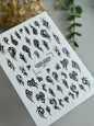 UASlider 2D Nail Decal 801 - Black Tribal Nail Decals, Gothic Nails